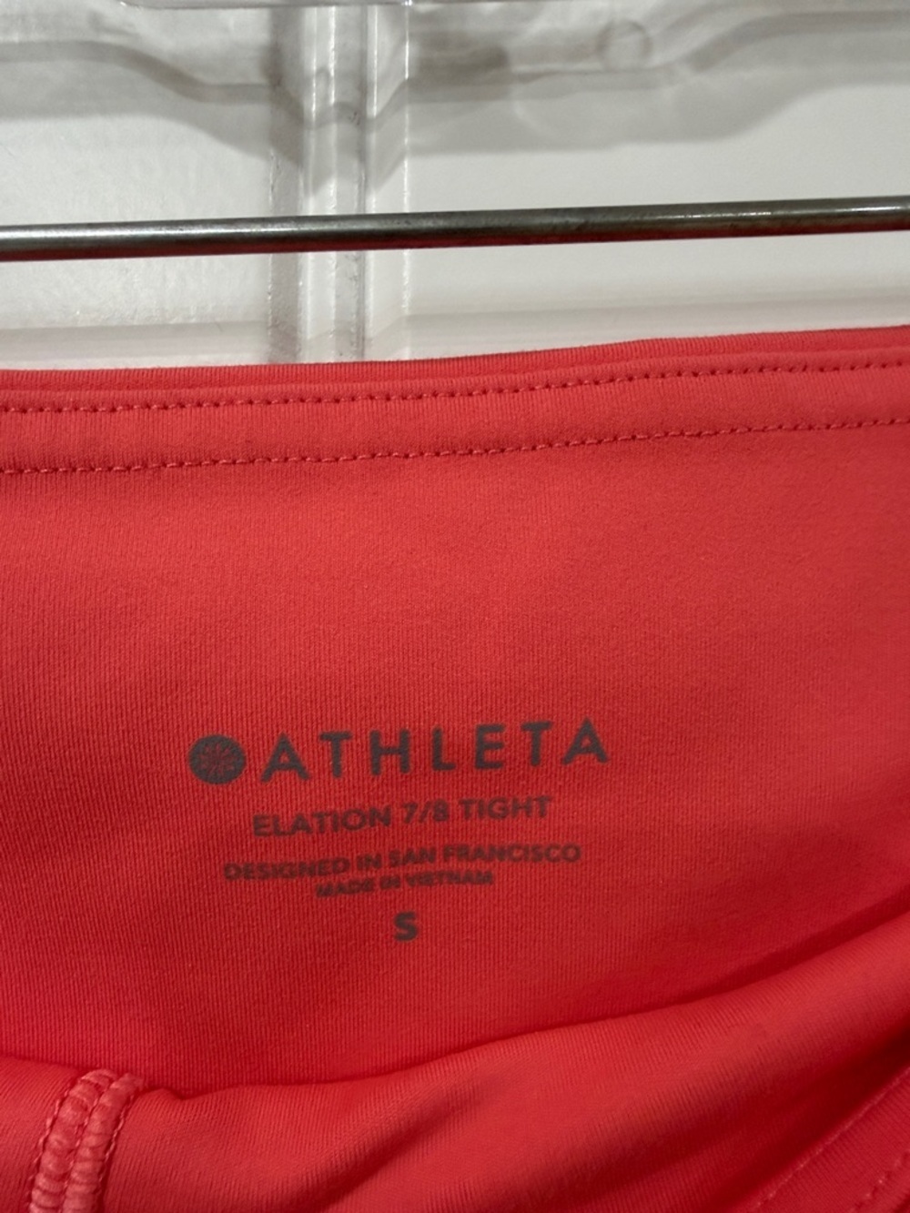 NWOT Athleta 7/8 Elation Tight Coral High-Rise Leggings - Picture 3 of 5